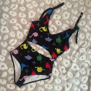 Dino print swimsuit